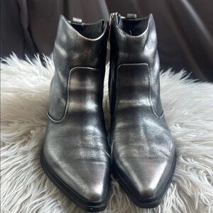 Silver Franco Sarto Booties